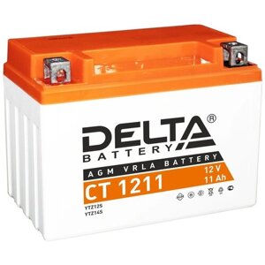 Мото аккумулятор DELTA Battery CT 1211, полярность прямая