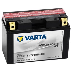 Мото аккумулятор VARTA Powersports AGM (509 902 008), полярность прямая