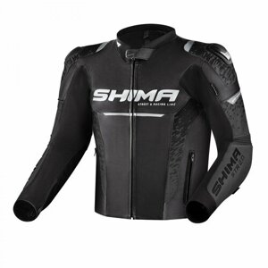 Мотокуртка кожаная SHIMA STR jacket 2.0, черный 52