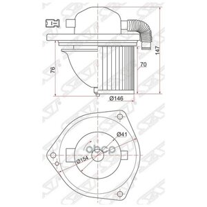 Мотор отопителя салона SAT ST7415076K10