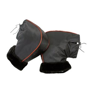 Муфты варежки защита рук и рычагов чехлы защитные на мотоцикл скутер мопед квадроцикл снегоход для мотоциклиста, красно-черные