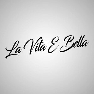 Наклейка La bella vita Жизнь Прекрасна 2, черная