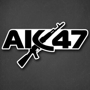 Наклейка на авто "АК-47" 24x12 см