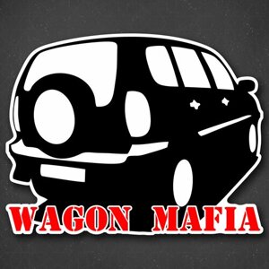 Наклейка на авто "WAGON mafia нива" 24x18 см