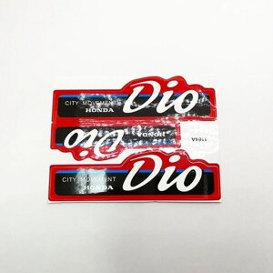 Наклейки Dio на скутер HONDA DIO (3шт, красный) 1164А red