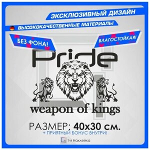 Наклейки на автомобиль наклейка виниловая для авто Pride Weapon of Kings 40х30см