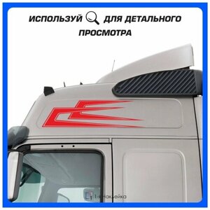 Наклейки на большегруз надпись на стекло фуры грузовика камаза Полосы Scania Vabis 139х40см 2шт