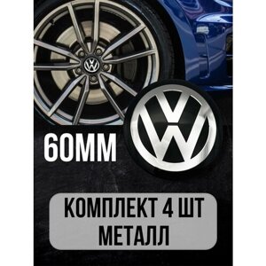 Наклейки на диски автомобильные Mashinokom с логотипом Volkswagen D-60mm черные