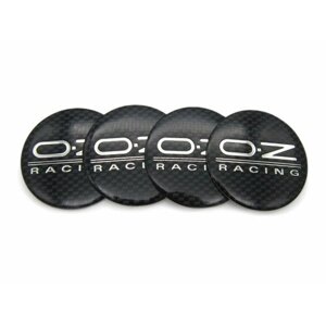 Наклейки на диски и колпаки OZ Racing carbon/chrome 45 мм