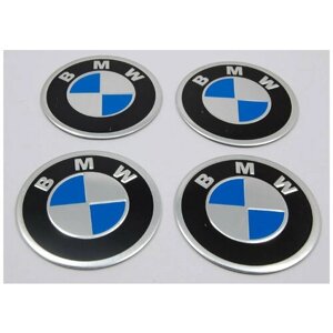 Наклейки на колесные диски БМВ / Наклейки на колесо / Наклейка на колпак / BMW D-54 mm