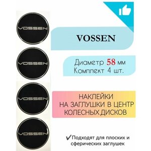 Наклейки на колесные диски / Диаметр 58 мм /Воссен/Vossen