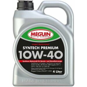 НС-синтетическое моторное масло Meguin Motorenoel Syntech Premium 10W40 4 л 6475