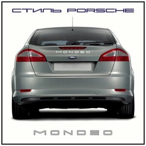 Орнамент-шильдик (эмблема, наклейка на авто и др.) в стиле Porsche/Порше Mondeo/Мондео зеркальный