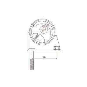 Подушка двигателя rr toyota Sat ST1237121041 Toyota: 12371-21041