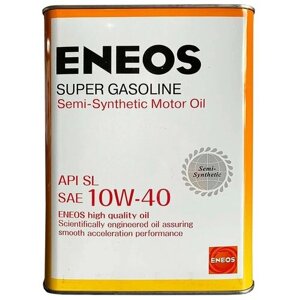 Полусинтетическое моторное масло ENEOS Super Gasoline SL 10W-40, 4 л, 1 шт.