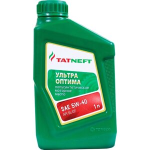 Полусинтетическое моторное масло Татнефть УЛЬТРА ОПТИМА 5W-40, 1 л, 1 шт.