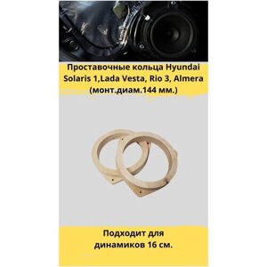 Проставочные кольца под установку динамиков для автомобиля Nissan, hyundai, Vesta (Фронт, фанера) монтажный диаметр см. 14,3