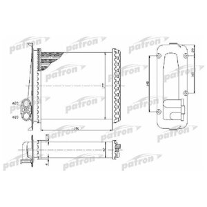 Радиатор отопителя OPEL OMEGA A 1 8 3 0, 86 94, senator B 2 5i 2 6i 3 0 3 0 24V 3 0i, 87 93 patron PRS2046