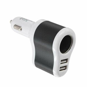 Разветвитель прикуривателя TORSO, USB 1 А / 2.1 А, 60 Вт, 12/24 В, микс (комплект из 7 шт)