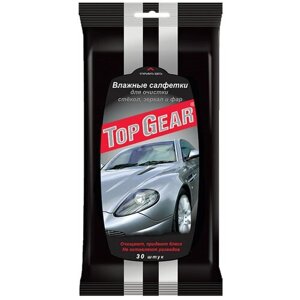 Салфетки влажные Top Gear для стекол, зеркал, фар 30 шт. 48038