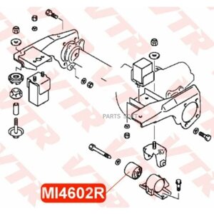 Сайлентблок подушки дифференциала, передний VTR MI4602R | цена за 1 шт