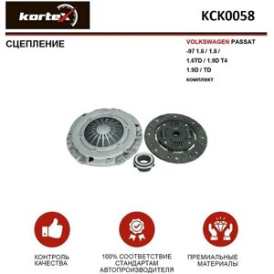 Сцепление Kortex для Volkswagen Passat -97 1.6 / 1.8 / 1.6TD / 1.9D T4 1.9D / TD к-т OEM 3000208002, 622062300, 801358, KCK0058, W04215I