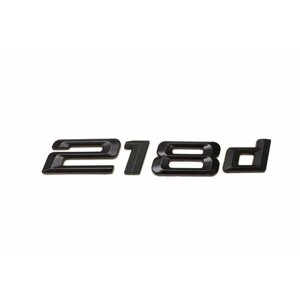 Шильдик на багажник 218d для BMW 2 ой серии черный мат