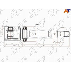 Шрус внутрений RH FORD FOCUS II 08-11/C-MAX 07-10