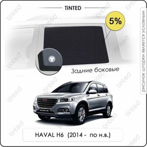 Шторки на автомобиль солнцезащитные HAVAL H6 1 Внедорожник 5дв. (2014 - по н. в.) на задние двери 5%сетки от солнца в машину хавал Х6, Каркасные автошторки Premium