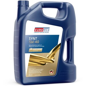 Синтетическое моторное масло EUROLUB SYNT 5W-40, 5 л