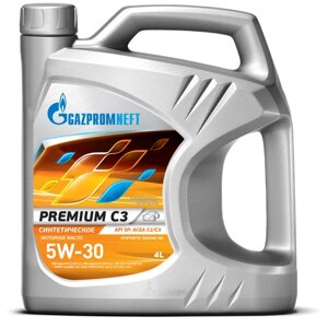 Синтетическое моторное масло Газпромнефть Premium C3 5W-30, 4 л, 1 шт.