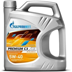 Синтетическое моторное масло Газпромнефть Premium C3 5W-40, 4 л, 1 шт.