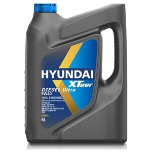 Синтетическое моторное масло HYUNDAI XTeer Diesel Ultra 5W-40, 6 л, 1 шт.