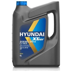 Синтетическое моторное масло HYUNDAI XTeer Diesel Ultra C3 5W-30, 6 л, 1 шт.