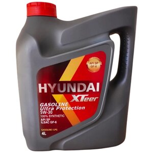 Синтетическое моторное масло HYUNDAI XTeer Gasoline Ultra Protection 5W-30, 4 л, 1 шт.