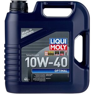 Синтетическое моторное масло LIQUI MOLY Optimal 10W-40, 4 л, 1 шт.