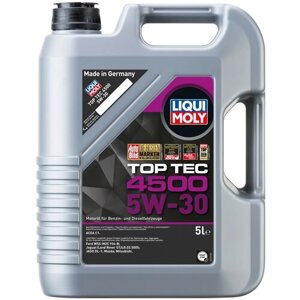 Синтетическое моторное масло LIQUI MOLY Top Tec 4500 5W-30, 5 л, 1 шт.