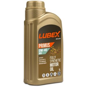 Синтетическое моторное масло LUBEX PRIMUS MV 0W-40, 1 л, 1 шт.
