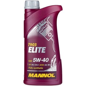 Синтетическое моторное масло Mannol Elite 5W-40 Sn/Ch-4, 1 л, 1 шт.