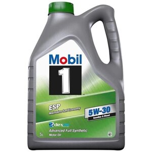 Синтетическое моторное масло MOBIL 1 ESP 5W-30, 5 л, 1 шт.