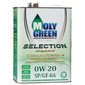 Синтетическое моторное масло MolyGreen Selection 0W-20, 4 л, 1 шт.