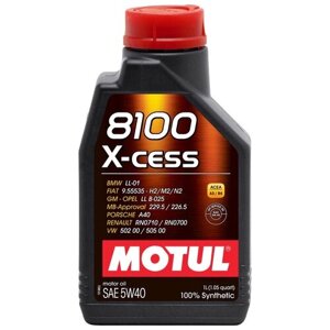 Синтетическое моторное масло Motul 8100 X-cess 5W40, 1 л, 1 шт.