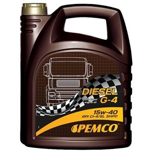 Синтетическое моторное масло Pemco Diesel G-4 15W-40, 5 л