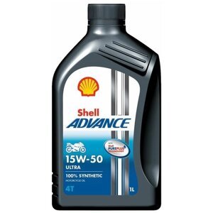 Синтетическое моторное масло SHELL Advance Ultra 4 15W-50, 1 л