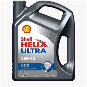 Синтетическое моторное масло SHELL Helix Ultra Diesel 5W-40, 4 л, 1 шт.