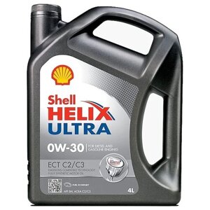 Синтетическое моторное масло SHELL Helix Ultra ECT 0W-30, 4 л