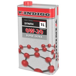 Синтетическое моторное масло windigo SYNTH SUPER EXTRA 0W-20, 1 л