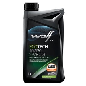 Синтетическое моторное масло Wolf Ecotech 10W30 SP/RC G6, 1 л