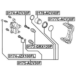 Скоба тормозного суппорта FEBEST 0177C-ACV30F 1