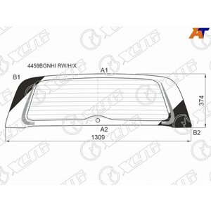 Стекло Заднее (Цвет Зеленый/ Обогрев) Kia Soul 19- XYG арт. 4459BGNHI RW/H/X